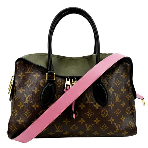 LOUIS VUITTON Tuileries Monogram Canvas Shoulder Bag Brown