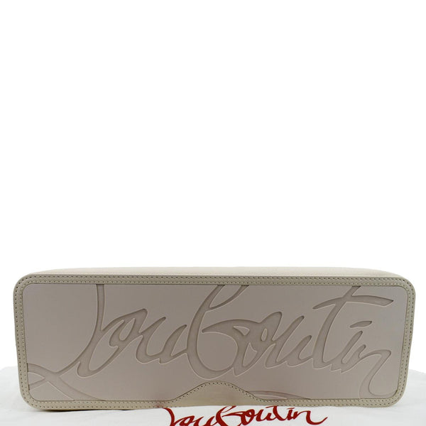 CHRISTIAN LOUBOUTIN Cabata Small Spike Leather Tote Bag Live Beige