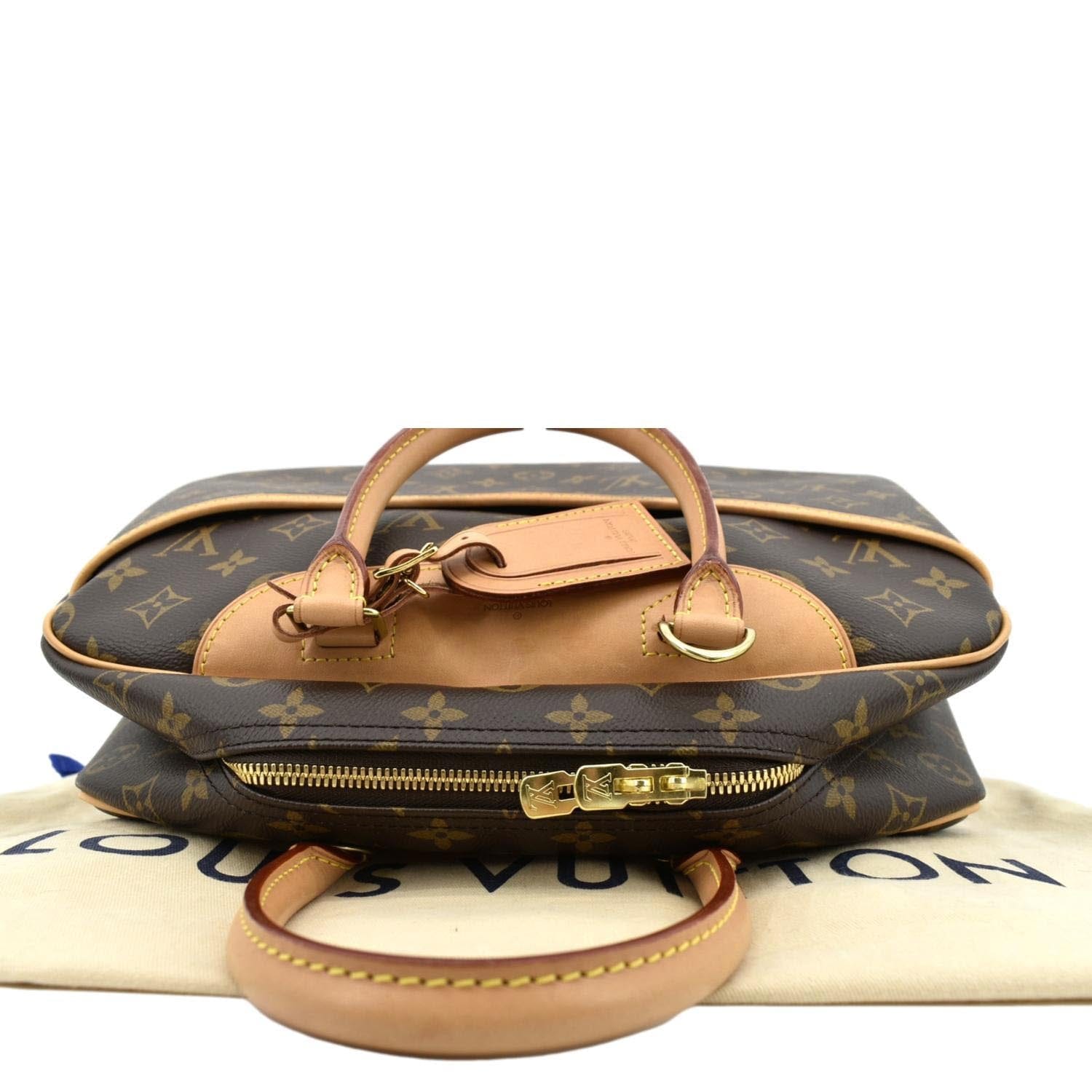LOUIS VUITTON Deauville Monogram Canvas Leather Brown Hand Bag M47270 –  Brandoll