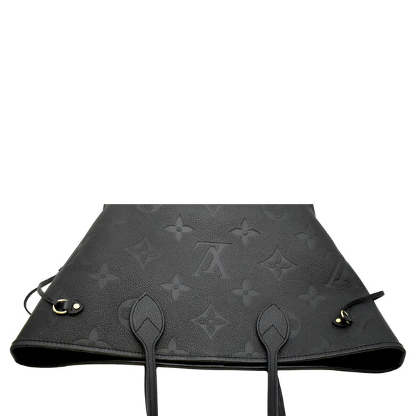 LOUIS VUITTON Neverfull MM Monogram Empreinte Leather Tote Bag Black