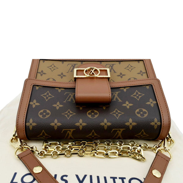 LOUIS VUITTON Dauphine MM Monogram Reverse Canvas Shoulder Bag Brown