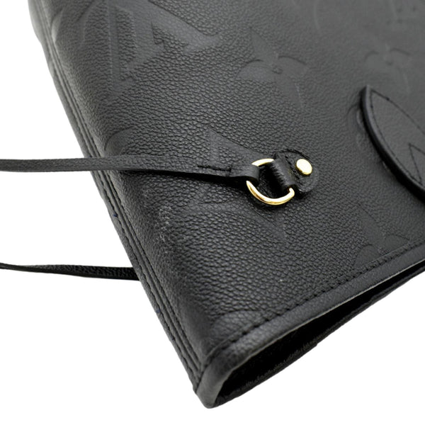 LOUIS VUITTON Neverfull MM Monogram Empreinte Leather Tote Bag Black