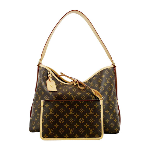LOUIS VUITTON Carryall MM Monogram Canvas Shoulder Bag Brown