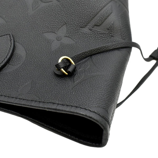 LOUIS VUITTON Neverfull MM Monogram Empreinte Leather Tote Bag Black