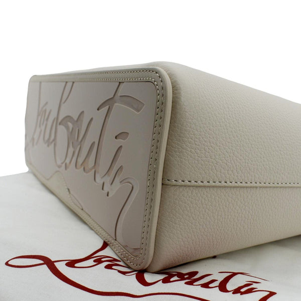 CHRISTIAN LOUBOUTIN Cabata Small Spike Leather Tote Bag Live Beige