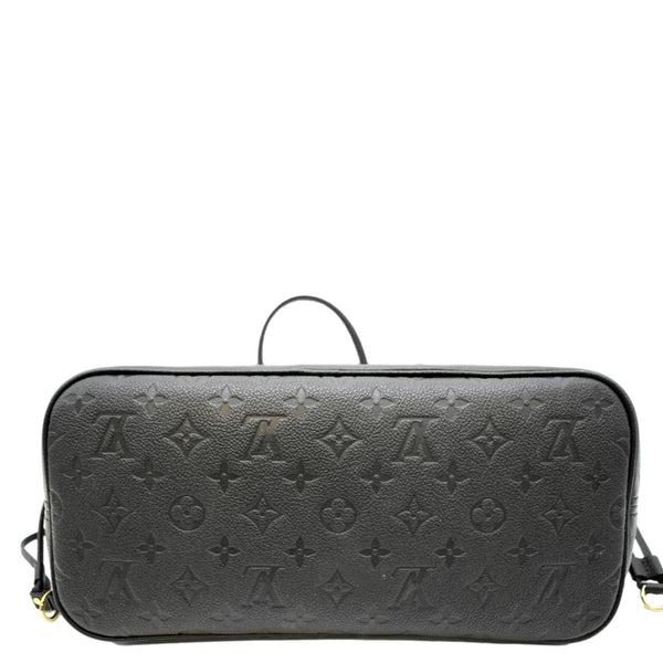 LOUIS VUITTON Neverfull MM Monogram Empreinte Leather Tote Bag Black