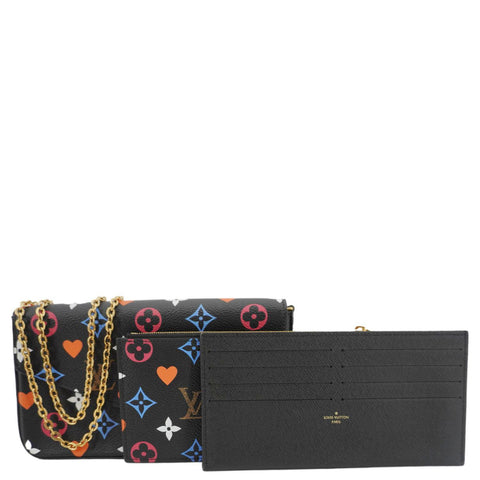 LOUIS VUITTON Pochette Felicie Game On Canvas Crossbody Bag Multicolor