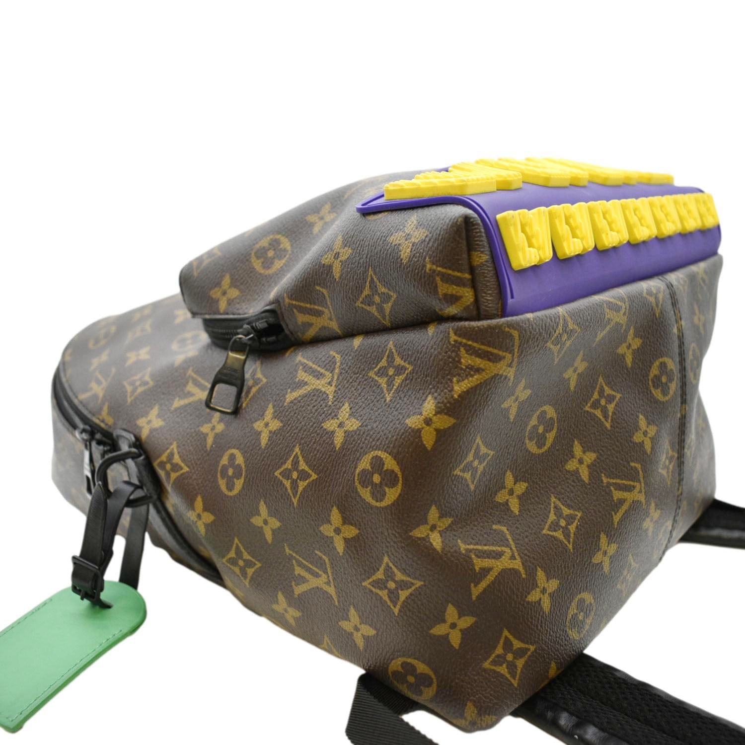 LV Discovery LV Rubber Monogram Canvas Backpack Brown