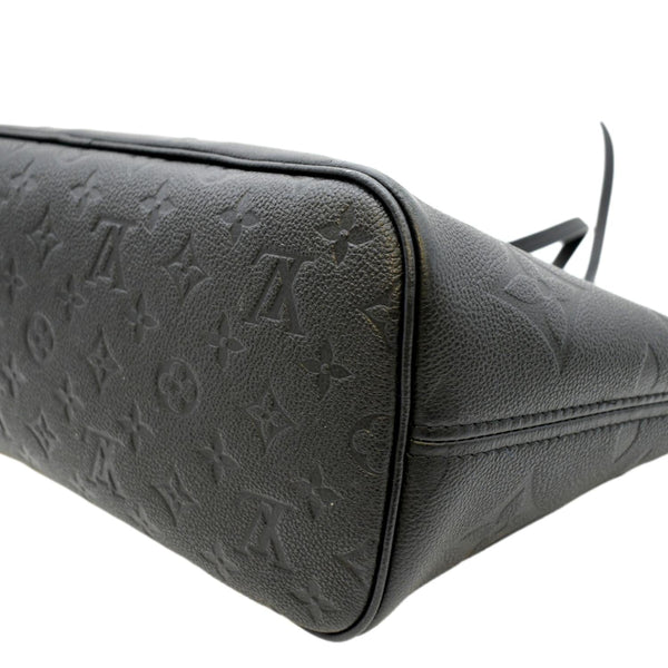 LOUIS VUITTON Neverfull MM Monogram Empreinte Leather Tote Bag Black