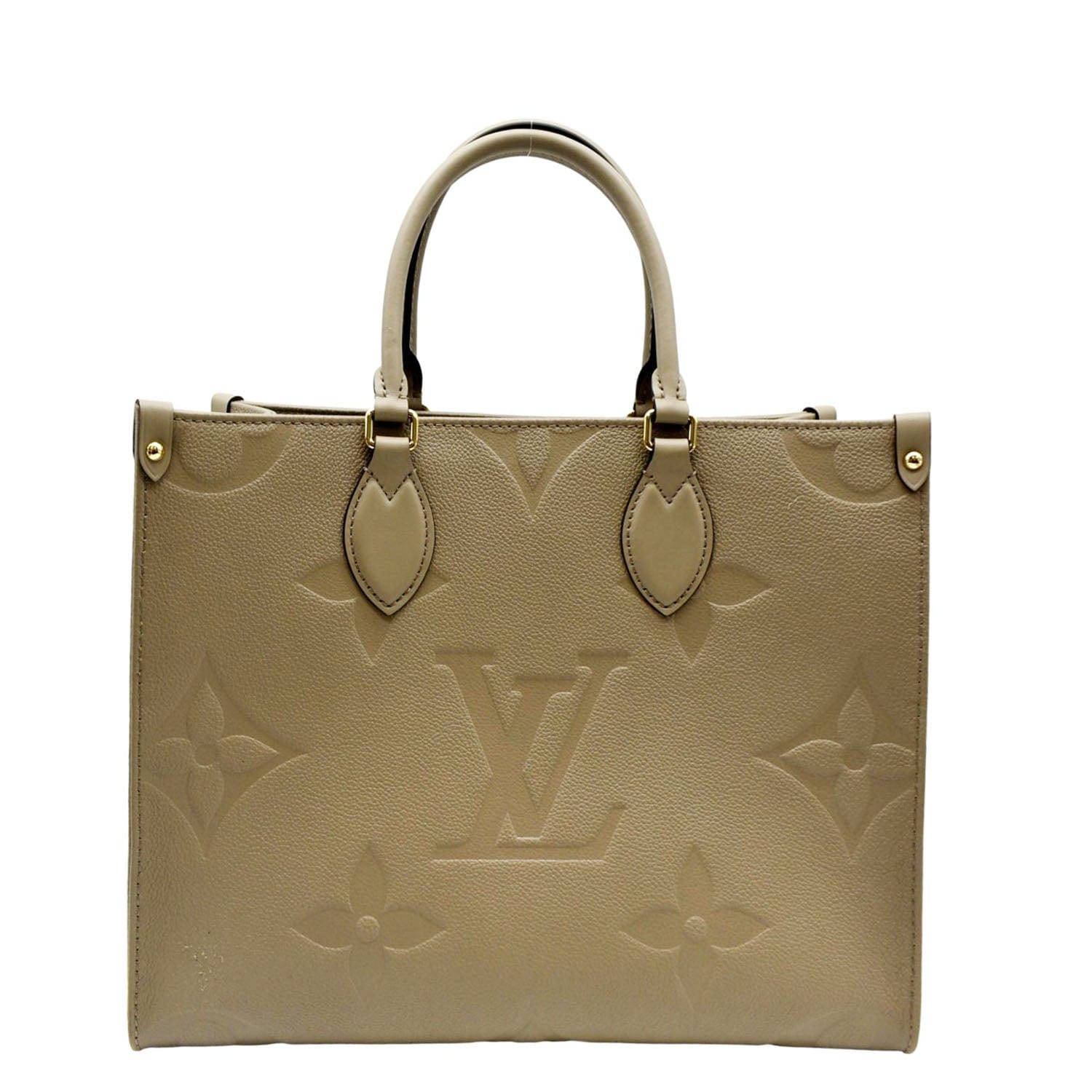 Onthego leather tote Louis Vuitton Beige in Leather - 24215893
