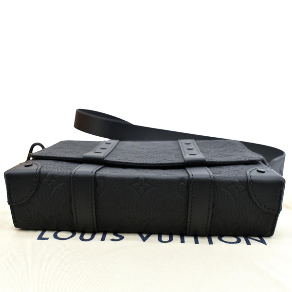 LOUIS VUITTON Women Trunk Taurillon Leather Crossbody Bag Black