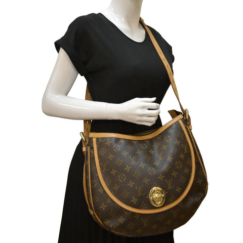 LOUIS VUITTON Tulum GM Monogram Canvas Crossbody Bag Brown