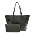 LOUIS VUITTON Neverfull MM Monogram Empreinte Leather Tote Bag Black