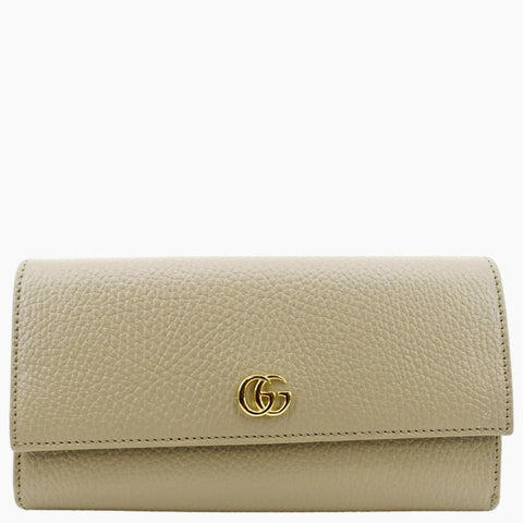 GUCCI GG Marmont Continental Canvas Wallet Beige 456116