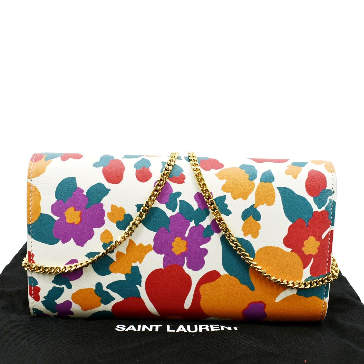 NEW Saint Laurent YSL Gaby Black Satin Chain Envelope Shoulder Bag Purse  AUTH! | eBay