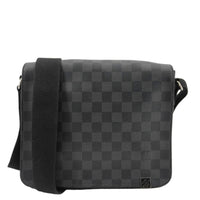 LOUIS VUITTON District PM Messenger Damier Graphite Messenger Bag Black