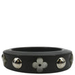 LOUIS VUITTON Flower Black Bangle Bracelet