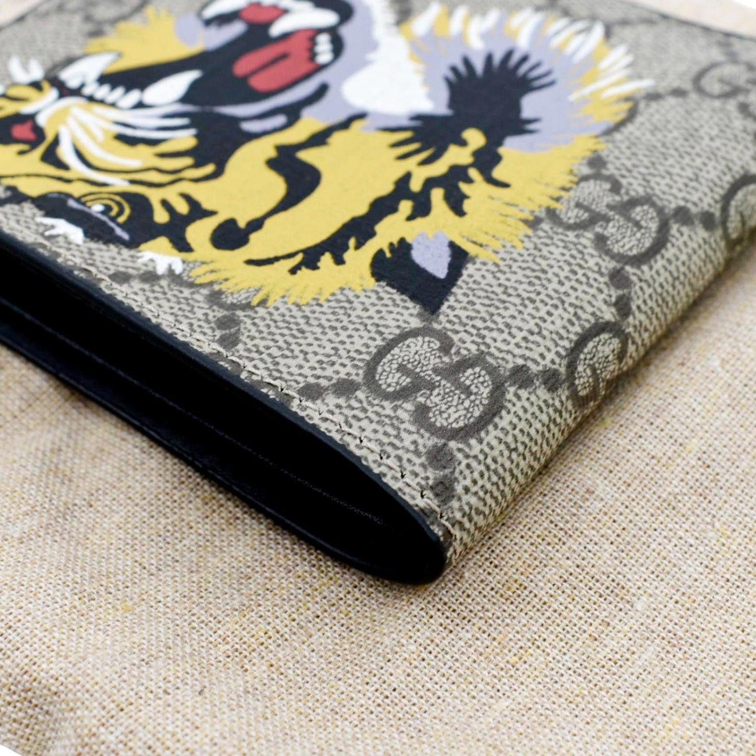 Gucci Original GG Supreme Canvas Tiger Bifold Wallet QFA2UM0LKB000