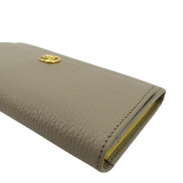 GUCCI GG Marmont Continental Canvas Wallet Beige 456116