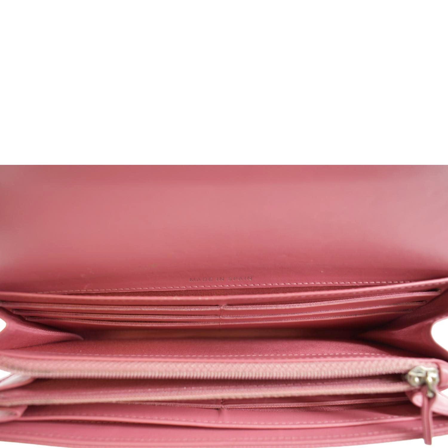 Chanel Timeless CC Flap Caviar Leather Wallet Pink