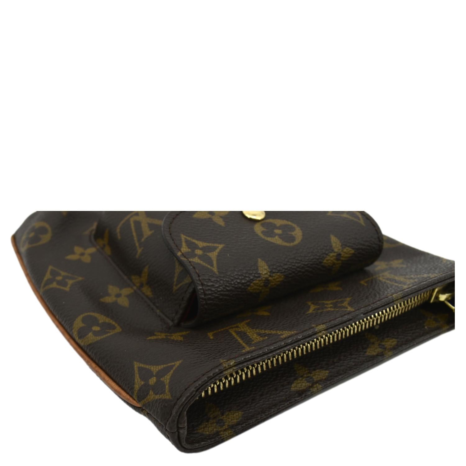 Louis Vuitton Partition Brown Canvas Clutch Bag (Pre-Owned)