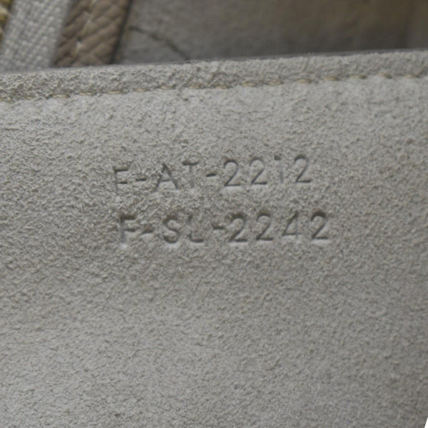 CELINE Mini Belt Grained Leather 2Way Shoulder Bag Taupe