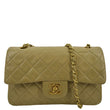 CHANEL Classic Double Flap Leather Shoulder Bag Taupe