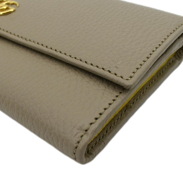 GUCCI GG Marmont Continental Canvas Wallet Beige 456116
