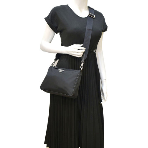PRADA Re-Nylon Crossbody Bag Black