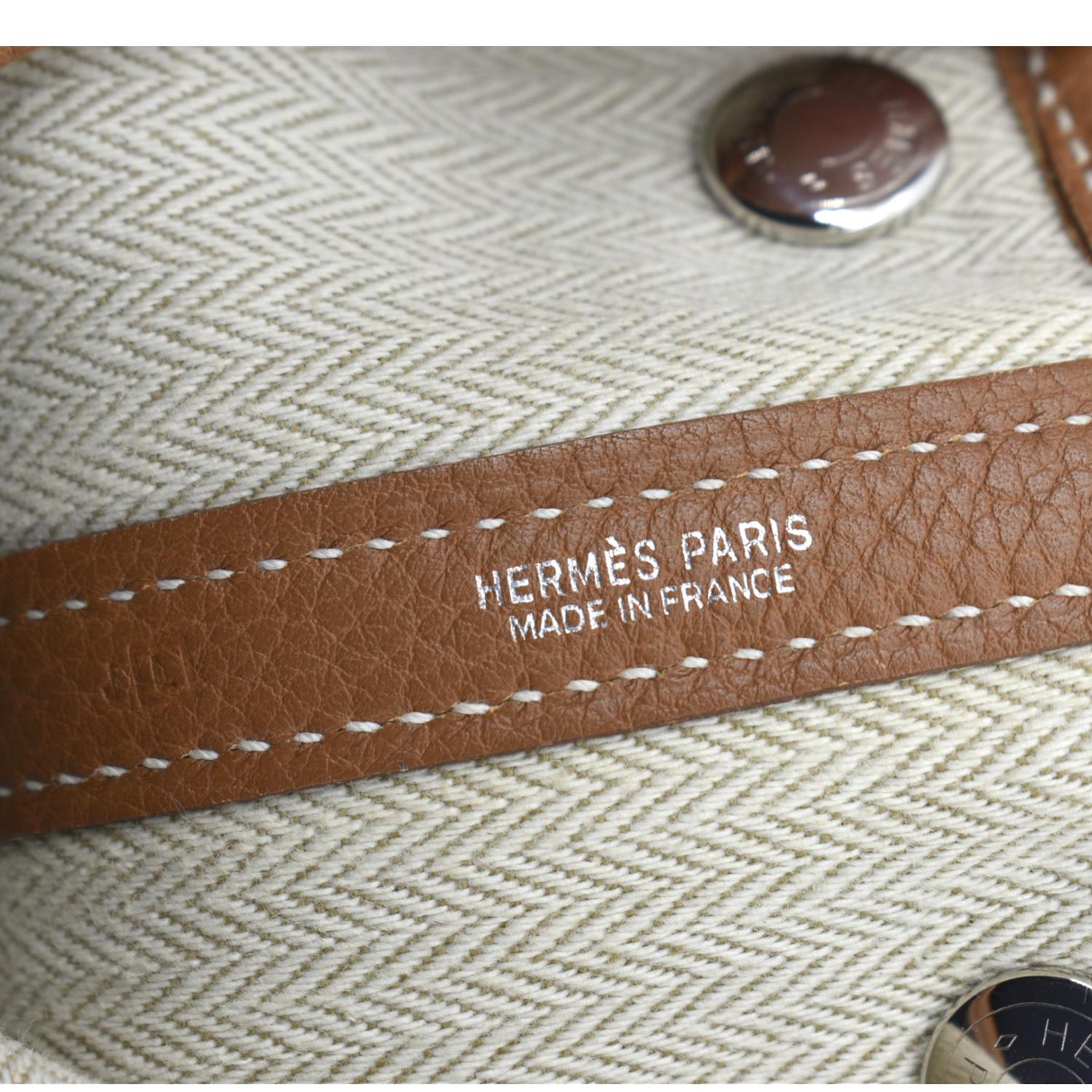 HERMÈS Garden Party TPM handbag in Green Canvas and Negonda leather with  Palladium hardware-Ginza Xiaoma – Authentic Hermès Boutique