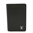 LOUIS VUITTON Taiga Leather Pocket Organizer Zippy Wallet Black