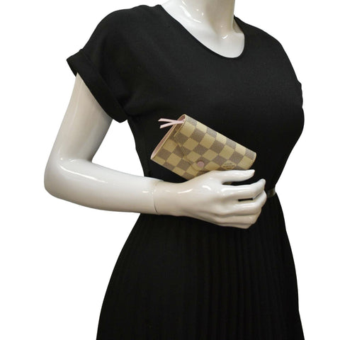 LOUIS VUITTON Victorine Damier Azur Wallet White