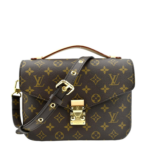 LOUIS VUITTON Metis Pochette Monogram Canvas Crossbody Bag Brown