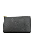 LOUIS VUITTON Empreinte Monogram Neverfull MM Pochette Wristlet Pouch Black