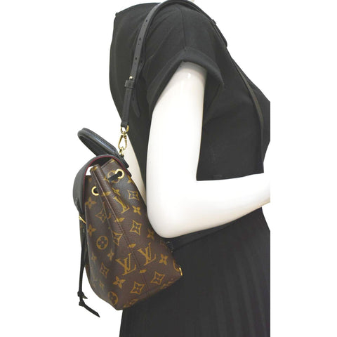 LOUIS VUITTON Montsouris BB Monogram Canvas Backpack Black