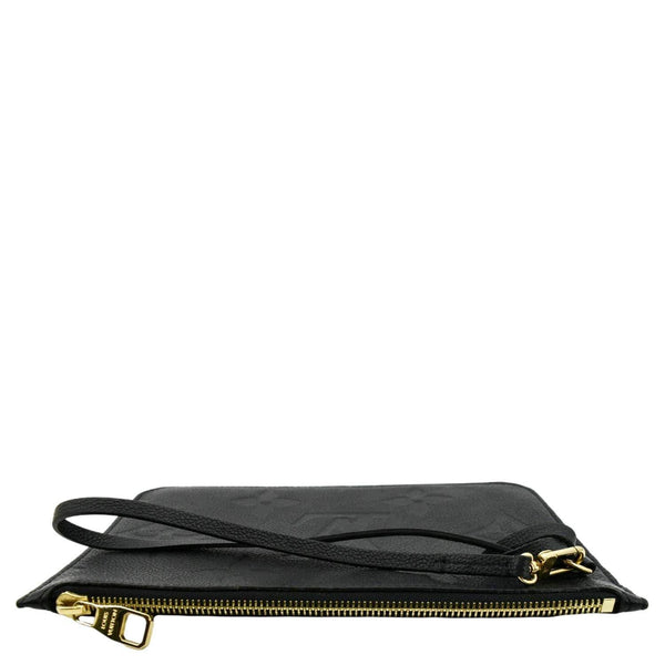 LOUIS VUITTON Empreinte Monogram Neverfull MM Pochette Wristlet Pouch Black