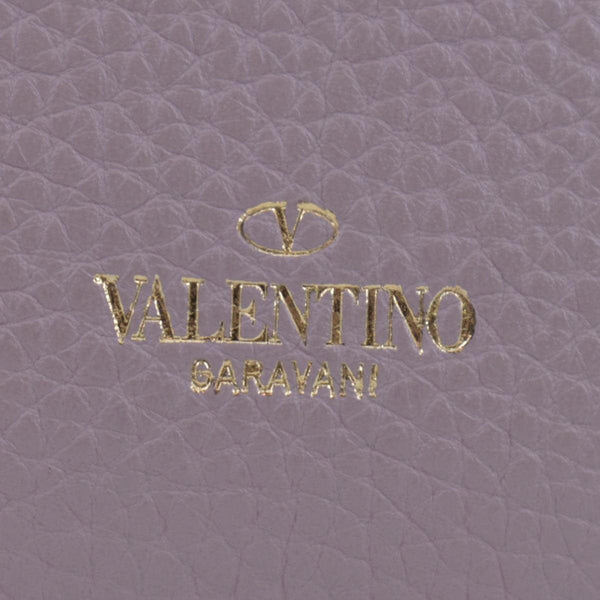 VALENTINO Garavani Small Rockstud Flap Leather Crossbody Bag Beige