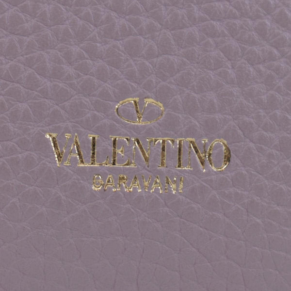 VALENTINO Garavani Small Rockstud Flap Leather Crossbody Bag Beige