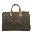 LOUIS VUITTON Speedy 35 Monogram Canvas Satchel Bag Brown