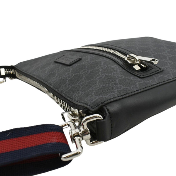 GUCCI GG Supreme Canvas Square Messenger Bag Black 474137