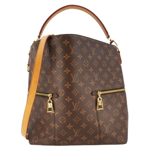 LOUIS VUITTON Melie Monogram Canvas Hobo Bag Brown