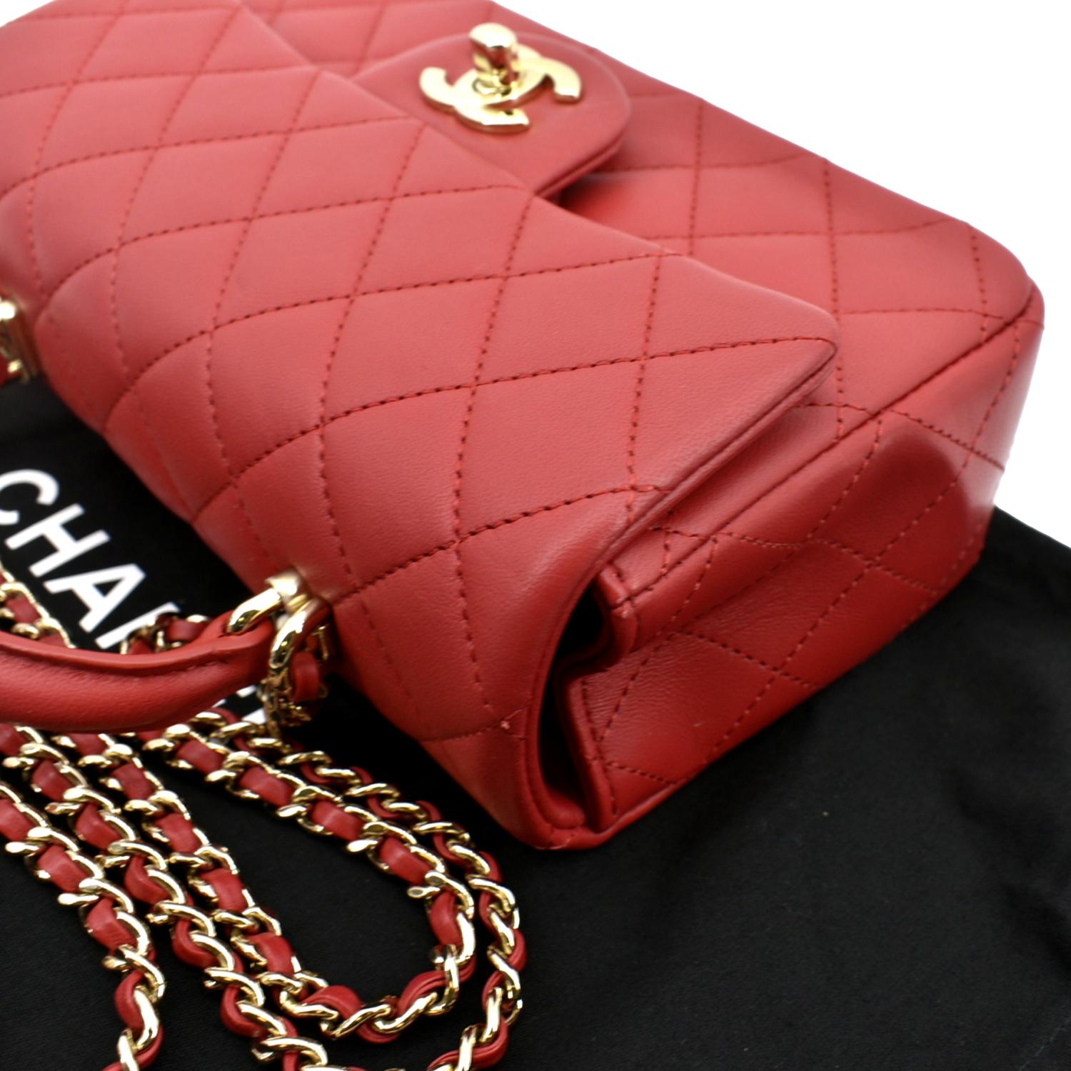 Chanel Rectangular Mini Single Flap Bag - Red Shoulder Bags