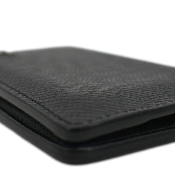 LOUIS VUITTON Taiga Leather Pocket Organizer Zippy Wallet Black
