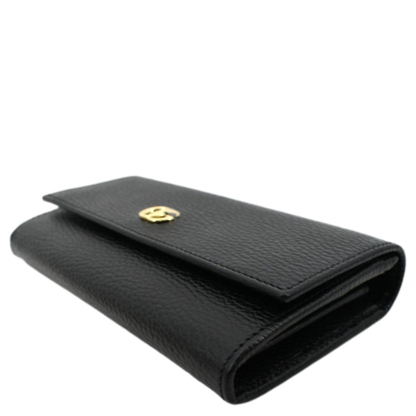 GUCCI GG Marmont Continental Leather Wallet Black 456116