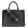LOUIS VUITTON Onthego PM Monogram Empreinte Tote Shoulder Bag Black