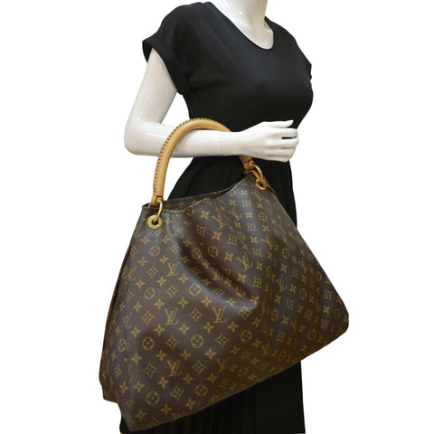 LOUIS VUITTON Artsy GM Monogram Canvas Hobo Bag Brown