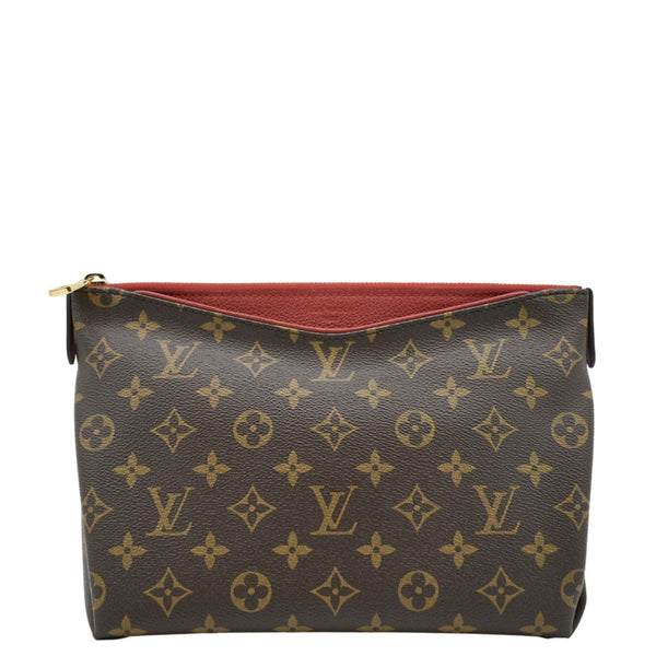 LOUIS VUITTON Monogram Canvas Pouch Cherry Red front side