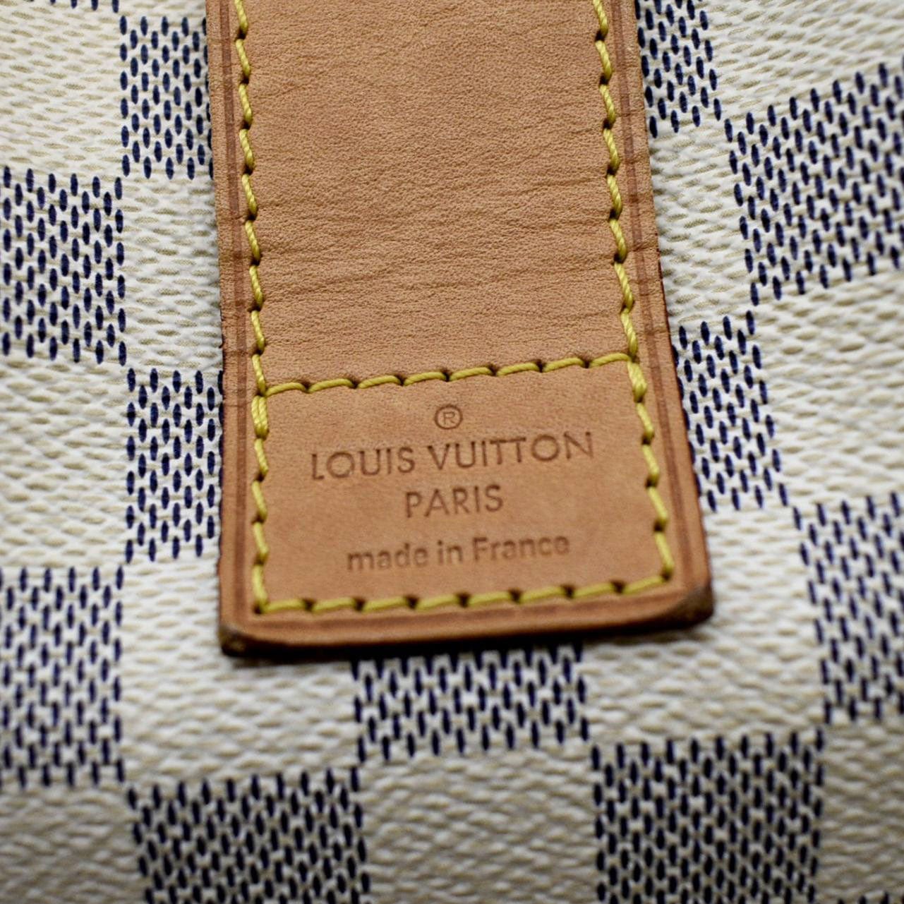 Louis Vuitton Pattern Print, White Damier Azur Salina PM