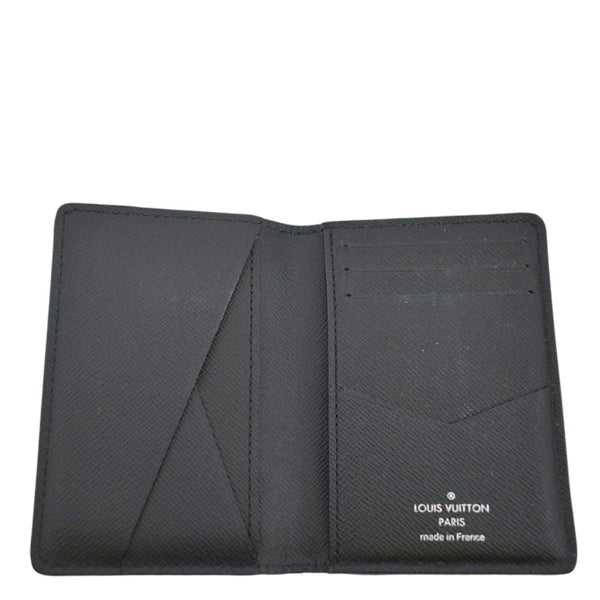 LOUIS VUITTON Taiga Leather Pocket Organizer Zippy Wallet Black