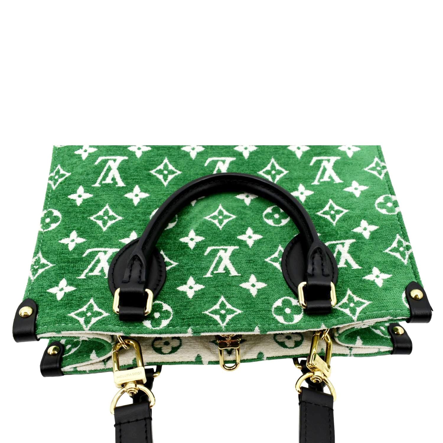 Louis Vuitton green LV Match OnTheGo PM Tote Bag